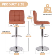 Hawsaiy Modern Adjustable Swivel Bar Stools Set of 2/4, PU Leather Bar Chairs with Footrest