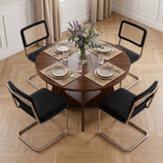 Hawsaiy 5 Piece Round Dining Table Set for 4, 47.3