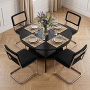 Hawsaiy 5 Piece Round Dining Table Set for 4, 47.3