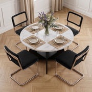 Hawsaiy 5 Piece Round Dining Table Set for 4, 47.3