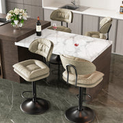 Hawsaiy Adjustable Ergonomic Design Barstools with Double-Layer Upholstered Set of 2/4 for Kitchen Island