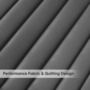 Nalupatio Modern Dining Chairs Set of 2, Comfortable Dining Room Chairs with Thick Cushions, Fabric Upholstered Side Chairs with Metal Legs for Kitchen, Black