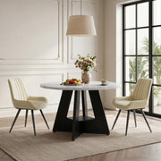 Hawsaiy 5 Piece Round Dining Table Set for 4, 47.3
