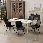 Hawsaiy Modern PU Leather Dining Chairs Set of 2/4 with Metal Legs