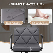 Hawsaiy PU Leather Adjustable Height Bar Stools Set of 2/4 with Footrest and Rubber Ring Base