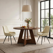 Hawsaiy 5 Piece Round Dining Table Set for 4, 47.3