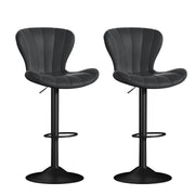 Hawsaiy Adjustable Upholstered Bar Stools Set of 2/4,Modern Counter Height Swivel Bar Chairs with High Backrest, Faux Leather Padded Seat for Kitchen Island
