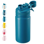 Hawsaiy 12oz Insulated Kids Water Bottle with Double Drinking Lids, Stainless Steel Water Bottle for School & Outdoor