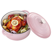 Hawsaiy 6QT Enameled Cast Iron Dutch Oven, Non-Stick, Dual Handles, with Lid for Baking & Cooking