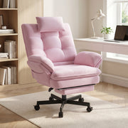 Hawsaiy Big and Tall Office Chair with Footrest, Ergonomic Executive Desk Chair with Flip-Up Arms, Reclining High Back Computer Chair with Headrest & Side Pockets