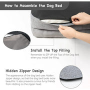 Hawsaiy Memory Foam Dog Bed - Washable, Non-Slip, & Waterproof