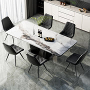 Hawsaiy Modern Dining Side Chairs, Set of 2/4/6 Gray Faux Leather Upholstered Chairs