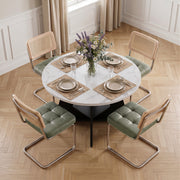 Hawsaiy 5 Piece Round Dining Table Set for 4, 47.3