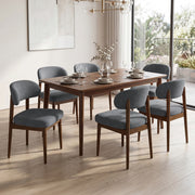 Hawsaiy Dining Chairs Set of 2/4/6, Upholstered Kitchen & Dining Room Chairs with Solid Wood Frame, Curved Back Side Chairs