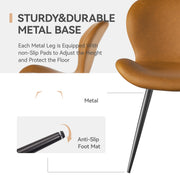 Hawsaiy Faux Leather Dining Chairs Set of 2/4/6 with Widened Backrest & Seat