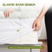 Hawsaiy Mattress Topper Waterproof Extra Thick Mattress Protector Pillow Top for College Dorm with 8-21