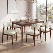 Hawsaiy Dining Chairs Set of 2/4/6, Upholstered Kitchen & Dining Room Chairs with Solid Wood Frame, Curved Back Side Chairs