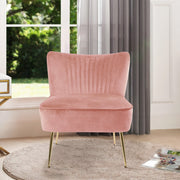Hawsaiy Modern Velvet Accent Chair with Metal Legs