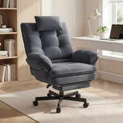 Hawsaiy Big and Tall Office Chair with Footrest, Ergonomic Executive Desk Chair with Flip-Up Arms, Reclining High Back Computer Chair with Headrest & Side Pockets