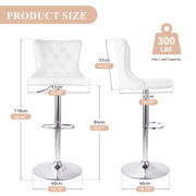 Hawsaiy Modern Upholstered Barstools Set of 2/4 with Tufted Velvet Backrest