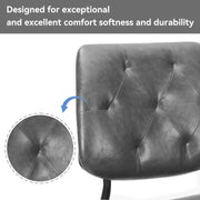 Hawsaiy Dining Chairs Set of 2, Mid Century Modern Upholstered PU Leather Kitchen Dining Room Accent Chairs with Metal Legs,Bentwood Cushion Seat for Living Room,Bedrooms