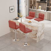 Hawsaiy Modern Adjustable Swivel Bar Stools Set of 2/4, PU Leather Bar Chairs with Footrest