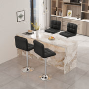 Hawsaiy Modern Adjustable Swivel Bar Stools Set of 2/4, PU Leather Bar Chairs with Footrest