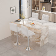 Hawsaiy Modern Adjustable Swivel Bar Stools Set of 2/4, PU Leather Bar Chairs with Footrest