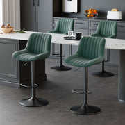 Hawsaiy Adjustable Bar Stools Set of 1/2/3/4,Swivel Counter Height Bar Chairs with Back, Modern Technical Fabric Barstools for Kitchen Island & Home