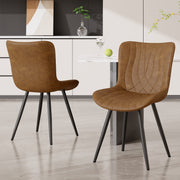 Hawsaiy Modern PU Leather Dining Chairs Set of 2/4/6 with Metal Legs for Dining Room