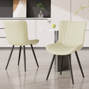 Hawsaiy Modern PU Leather Dining Chairs Set of 2/4/6 with Metal Legs for Dining Room
