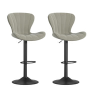 Hawsaiy Adjustable Upholstered Bar Stools Set of 2/4,Modern Counter Height Swivel Bar Chairs with High Backrest, Faux Leather Padded Seat for Kitchen Island