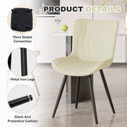 Hawsaiy Modern PU Leather Dining Chairs Set of 2/4/6 with Metal Legs for Dining Room