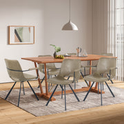 Hawsaiy Modern Dining Chiars Set of 2 with Arm and Metal Legs