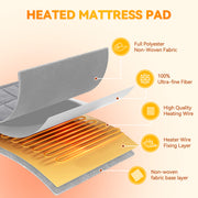 Hawsaiy Heated Mattress Pad,Electric Mattress Pad Luxury Bed Warmer 10 Heat Settings|Auto Off 2-4-8 Hours|Fit Up to 18