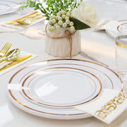 Hawsaiy 350 Pieces Silver Disposable Plastic Plates for 50 Guests