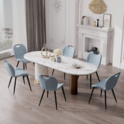 Hawsaiy Modern Faux Leather Dining Chair Set of 2/4/6 with Metal Legs, Ergonomic Design, Water-Resistant