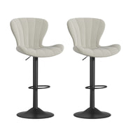 Hawsaiy Adjustable Upholstered Bar Stools Set of 2/4,Modern Counter Height Swivel Bar Chairs with High Backrest, Faux Leather Padded Seat for Kitchen Island