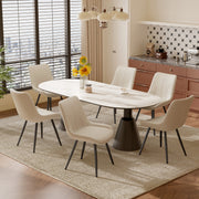 Hawsaiy Modern Faux Leather Dining Chair Set of 2/4/6 with Sturdy Metal Frame