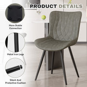 Hawsaiy Modern PU Leather Dining Chairs Set of 2/4/6 with Metal Legs for Dining Room