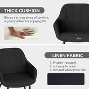 Hawsaiy Ergonomic Dining Chairs Set of 2/4/6 with Metal Leg for Kitchen, Dining Room, or Living Room