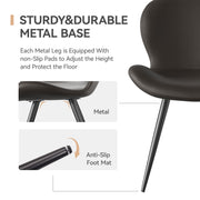 Hawsaiy Faux Leather Dining Chairs Set of 2/4/6 with Widened Backrest & Seat