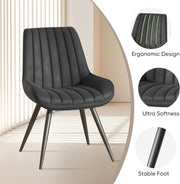 Hawsaiy Modern Upholstered Dining Chairs with Thick Cushions and Metal Legs Set of 2/4/6