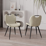 Hawsaiy Modern Faux Leather Dining Chair Set of 2/4/6 with Metal Legs, Ergonomic Design, Water-Resistant