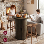 Hawsaiy Round Bar Table with Storage, 31.5