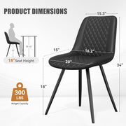 Nalupatio Dining Chairs Set of 2 Modern Upholstered Dining Table Chairs with High Back Ergonomic Leather Dining Room Chairs for Kitchen Living Room Dark Brown