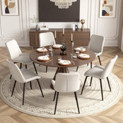 Hawsaiy PU Leather Dining Chairs Set of 2/4/6, Upholstered Kitchen Chairs with Crossed Metal Legs, Armless Side Chairs for Dining Room, Kitchen, Living Room