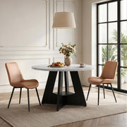 Hawsaiy 5 Piece Round Dining Table Set for 4, 47.3