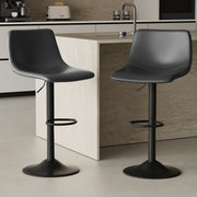 Hawsaiy Modern Swivel Bar Stools Set of 2/4, Adjustable Faux Leather Counter Height Chairs with Back for Kitchen Island