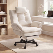 Hawsaiy Big and Tall Office Chair with Footrest, Ergonomic Executive Desk Chair with Flip-Up Arms, Reclining High Back Computer Chair with Headrest & Side Pockets
